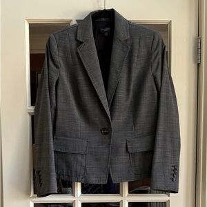 12P Talbots Gray/Black Blazer; Like New